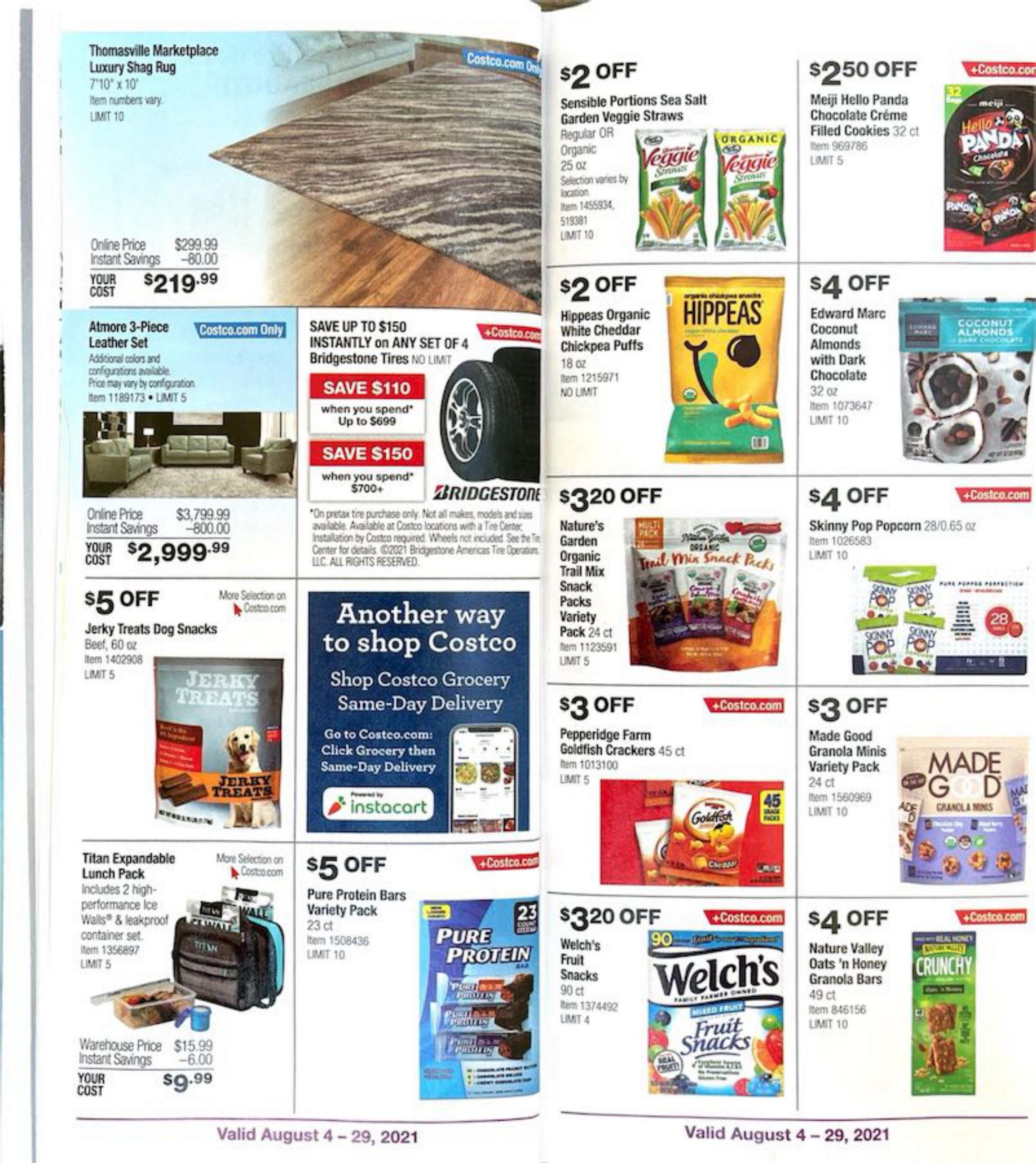 Costco Warehouse Deals August 2021