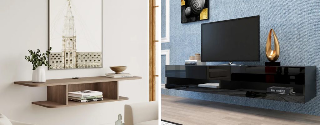 Joashus Floating TV Stand and Farallones Floating TV Stand