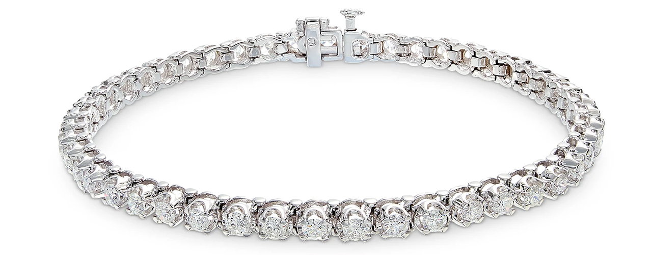 Certified Diamond Bracelet in 14k White Gold_