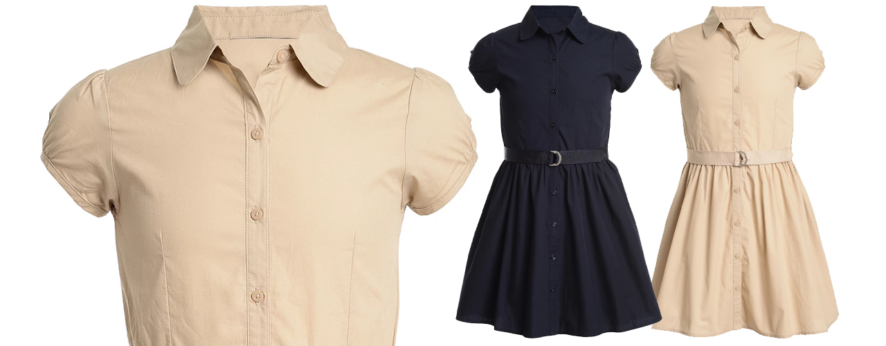 Nautica Big Girls Cotton Poplin Shirtdress