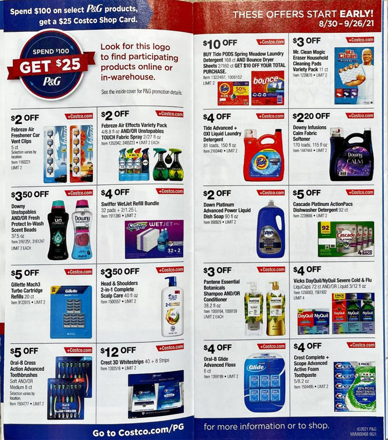 scan of the september edition of the costco coupon book