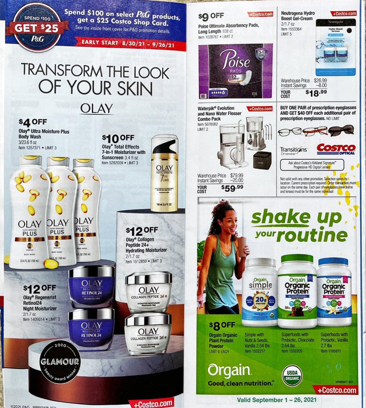 scan of the september edition of the costco coupon book