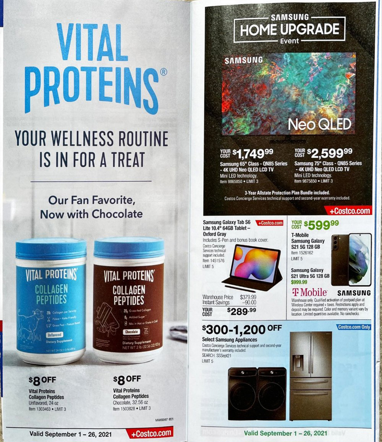 scan of the september edition of the costco coupon book
