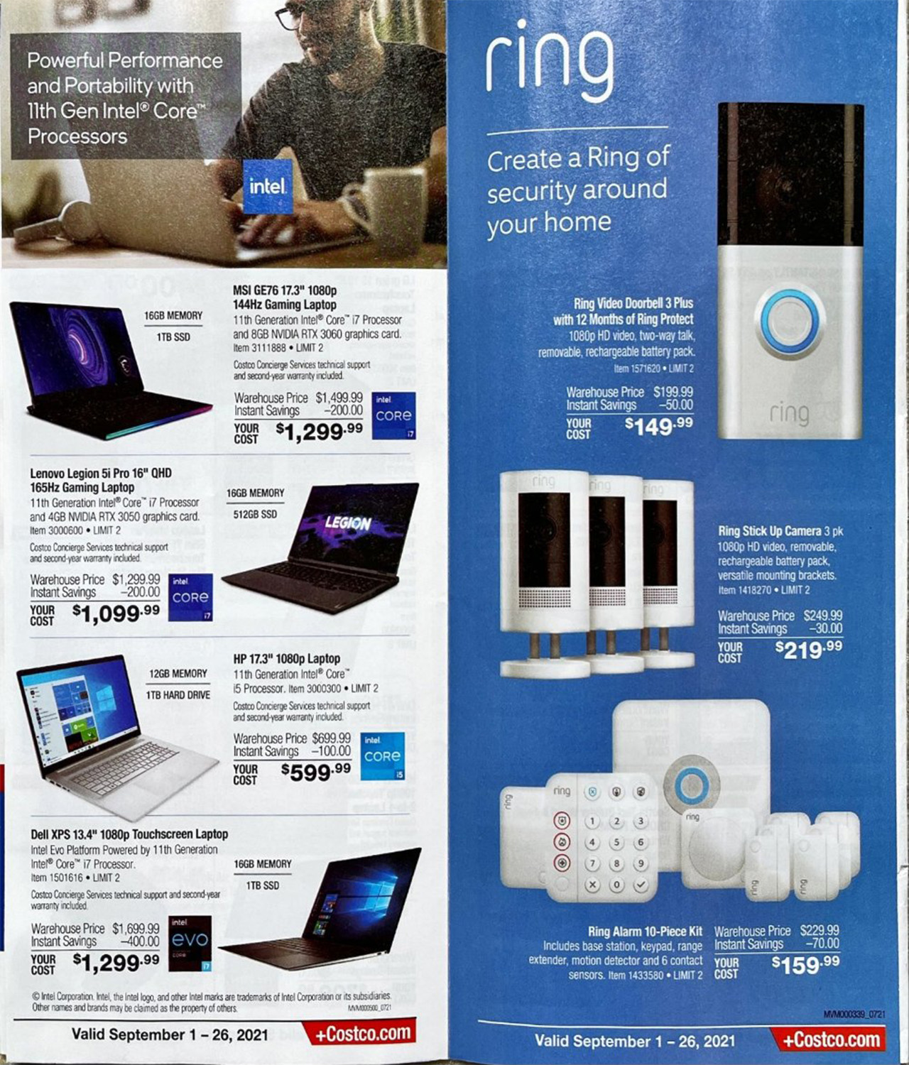 scan of the september edition of the costco coupon book