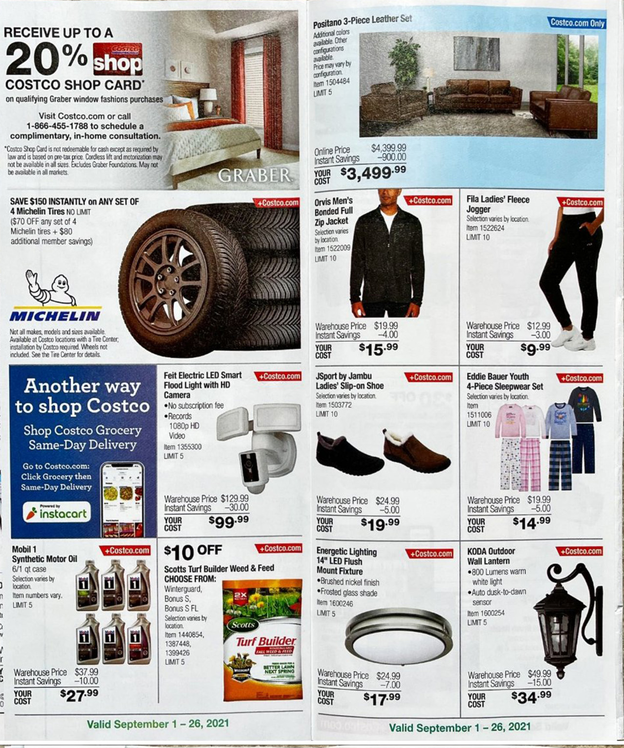 scan of the september edition of the costco coupon book