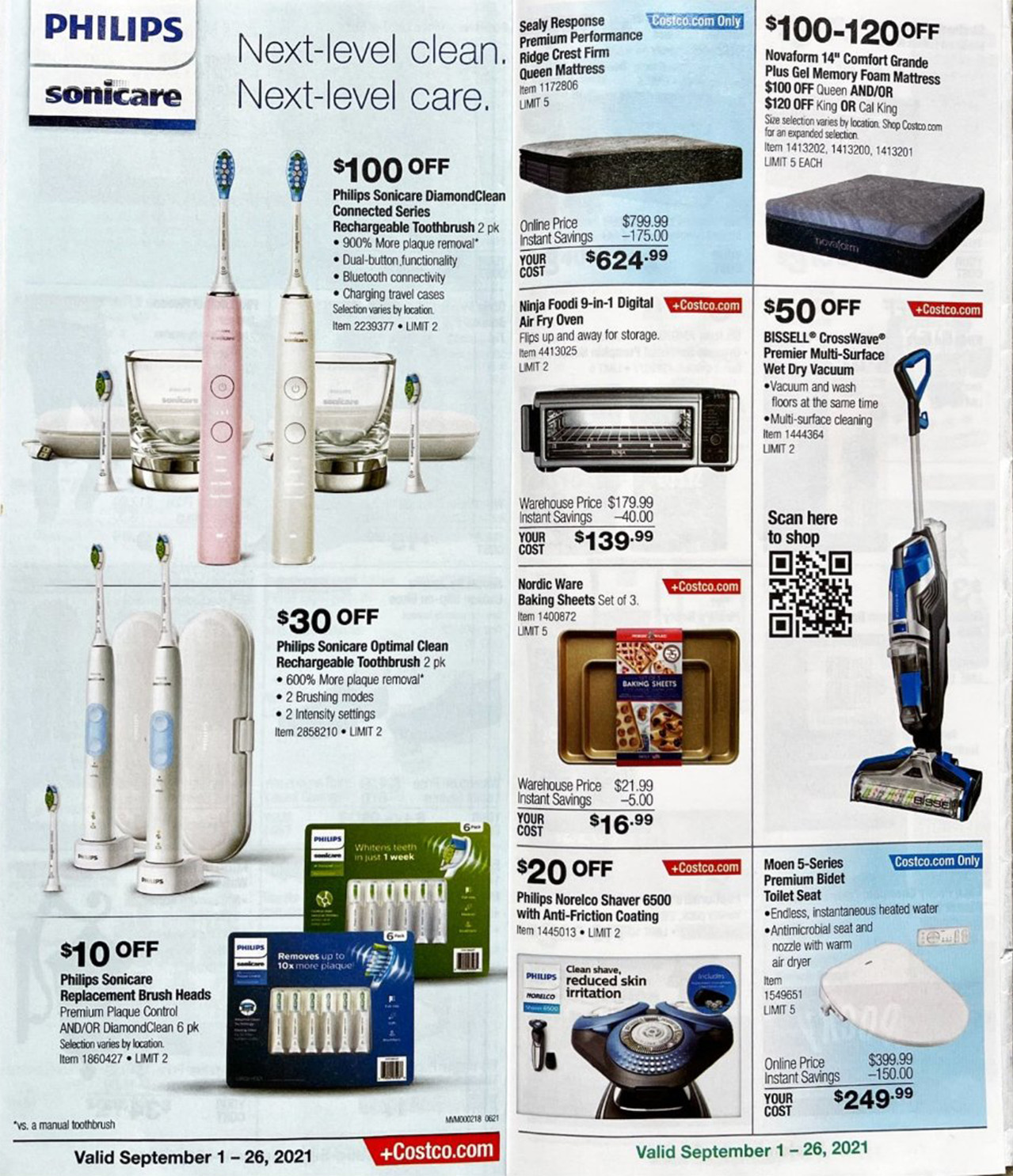 scan of the september edition of the costco coupon book