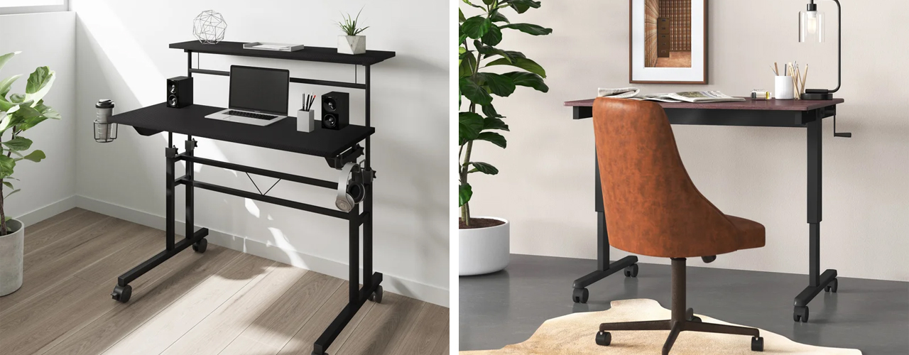 inbody various wayfair standing desks in home against wall background 1