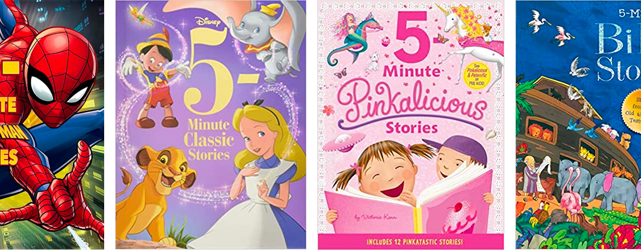 5 minute stories covers of various disney books