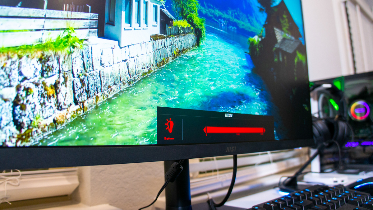 msi modern monitor brightness menu setting