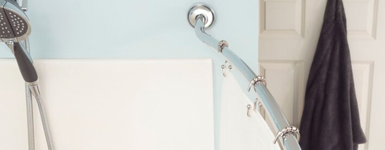 wayfair curved shower rod on sale