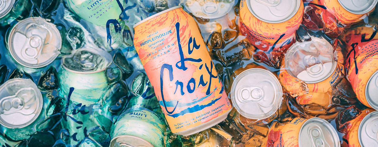 La Croix cans on ice