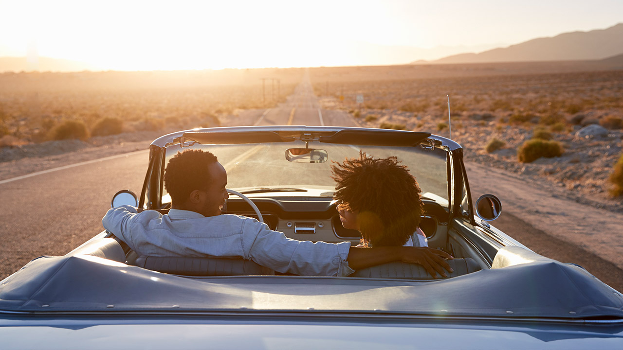 people in a car