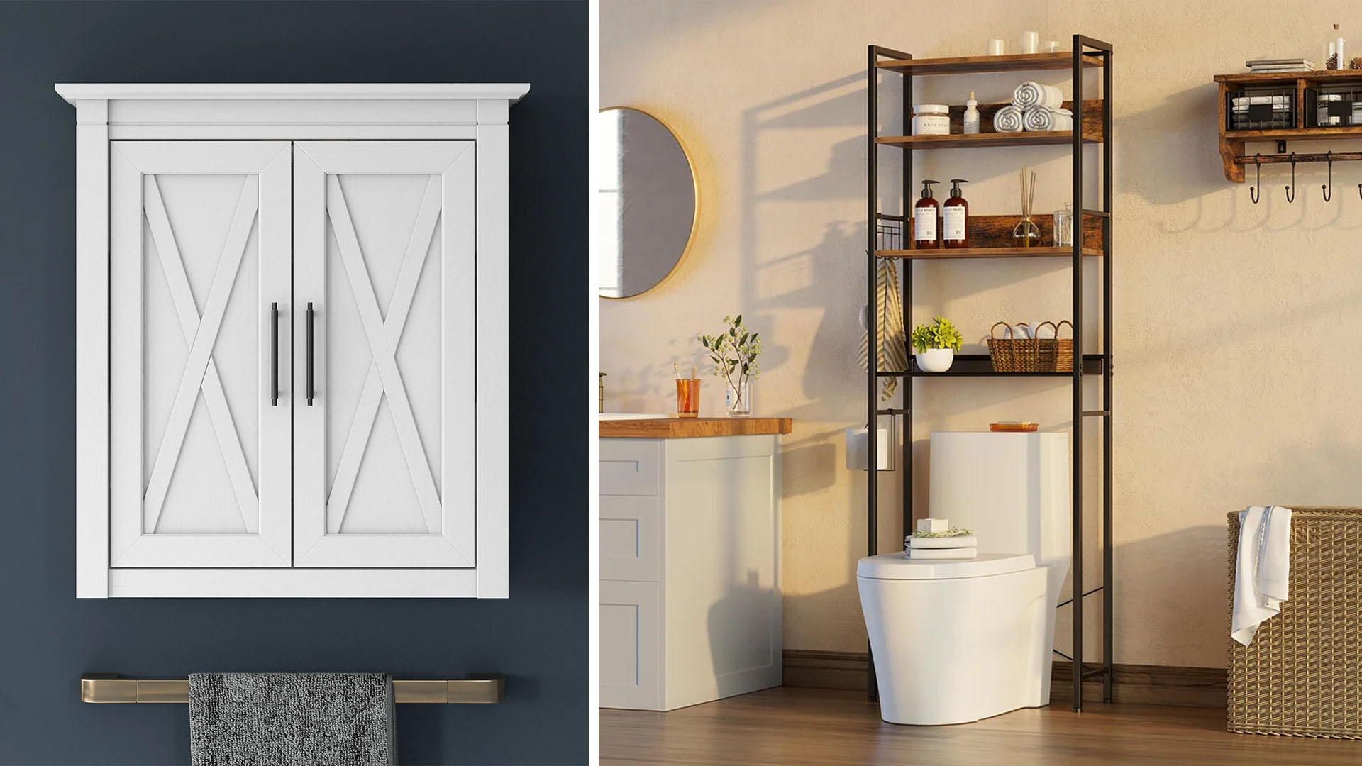 bathroom storage cabinent on blue wall and sunrise bathroom and over the toilet storage beautiful bathroom