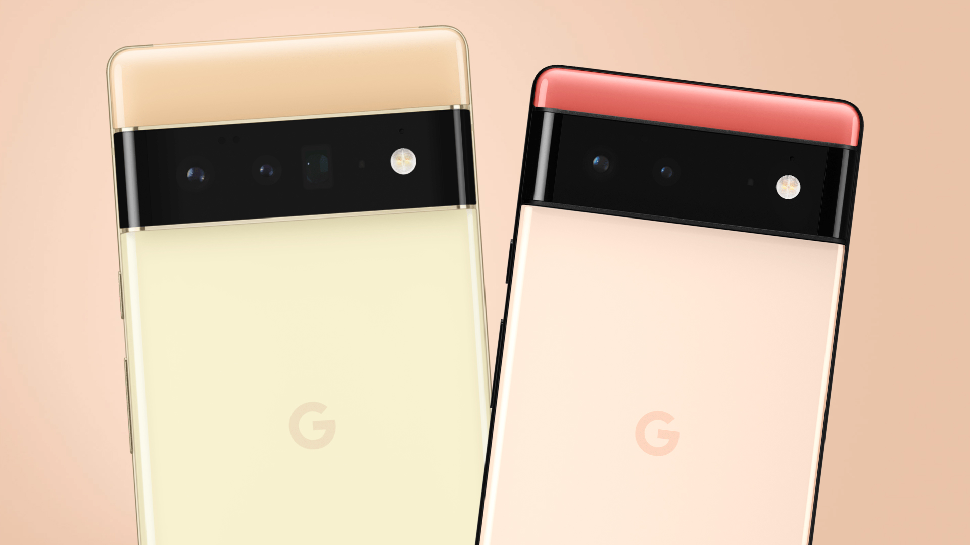 hero google pixel 6 and pixel 6 pro on tan background slickdeals