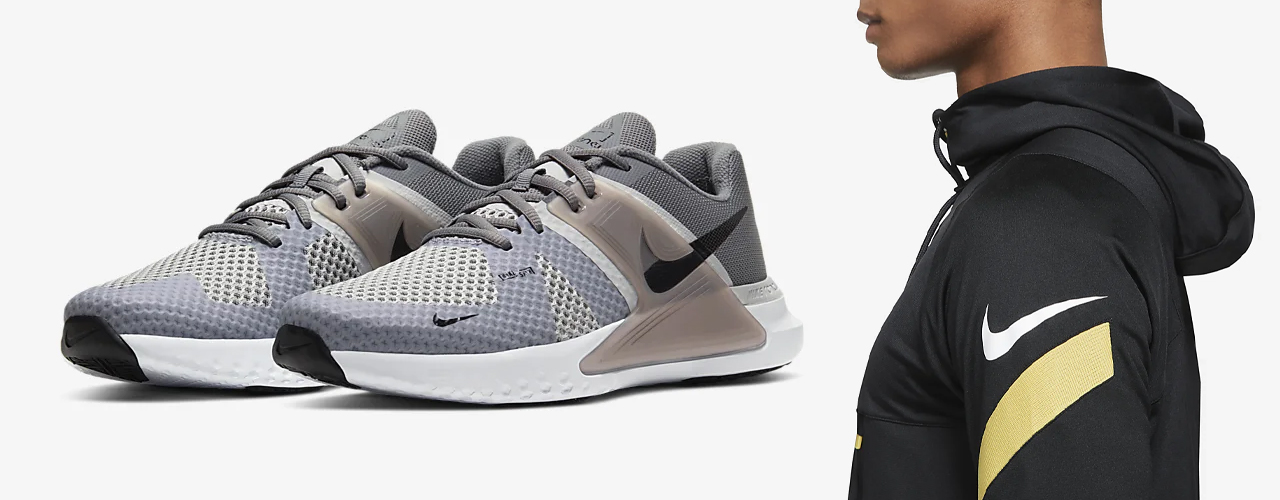 man wearing Nike Dri-FIT Strike and Nike Renew Fusion shoes