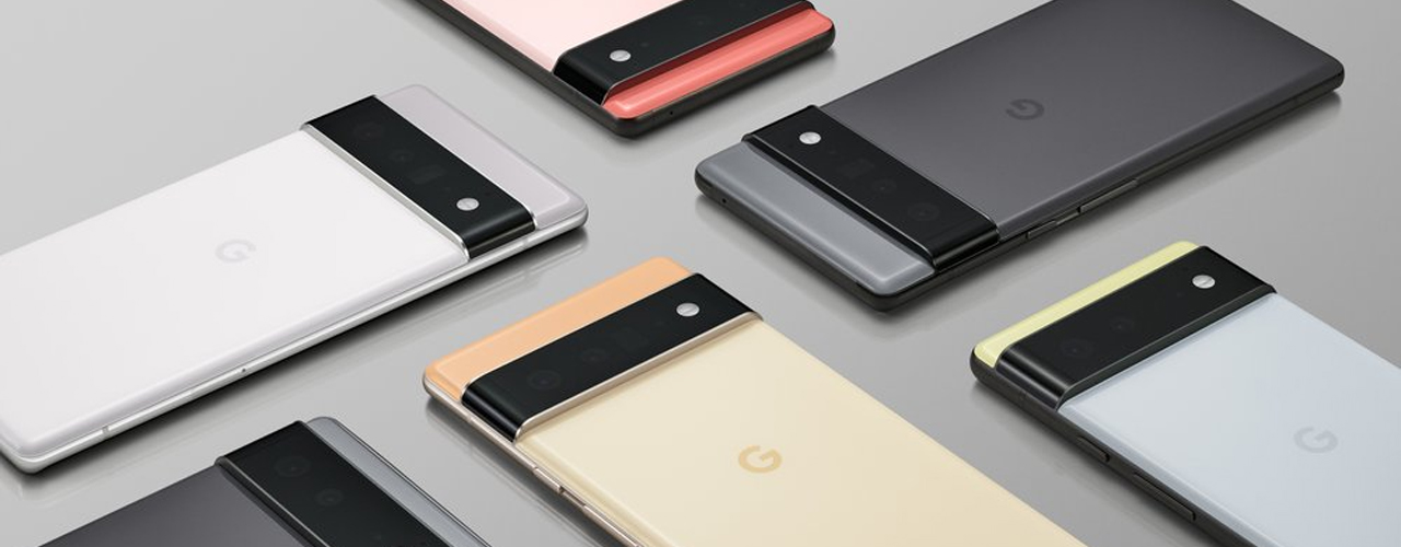 various google 6 and 6 pro devices on grey background inbody