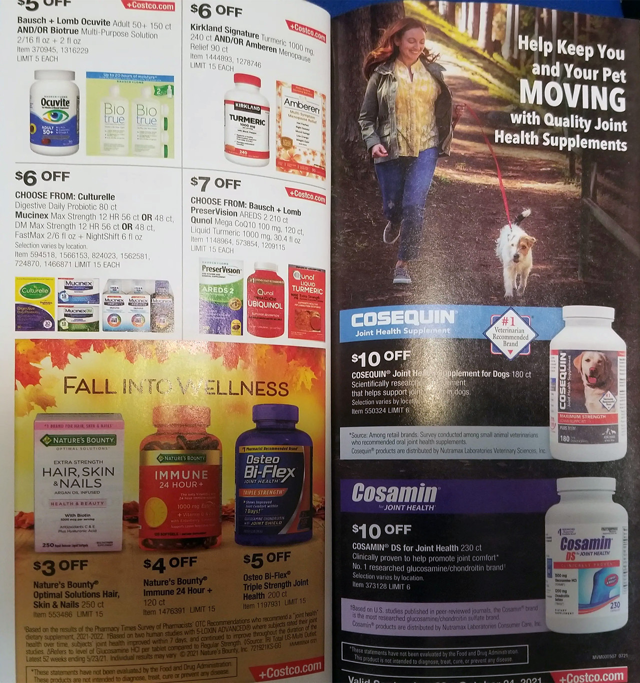 pages of the costco coupon book sept oct 2021