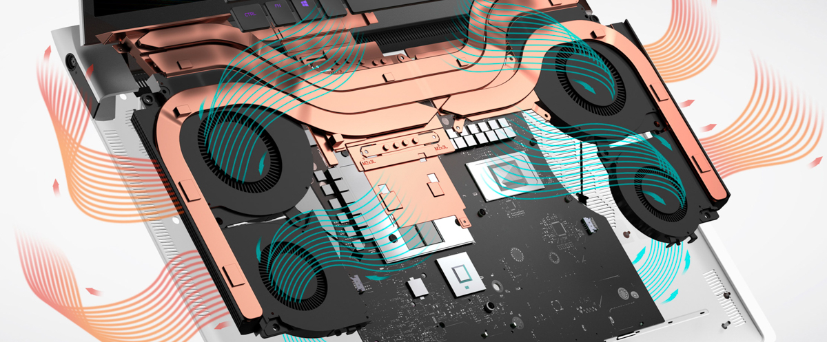 alienware x17 laptop cooling system image