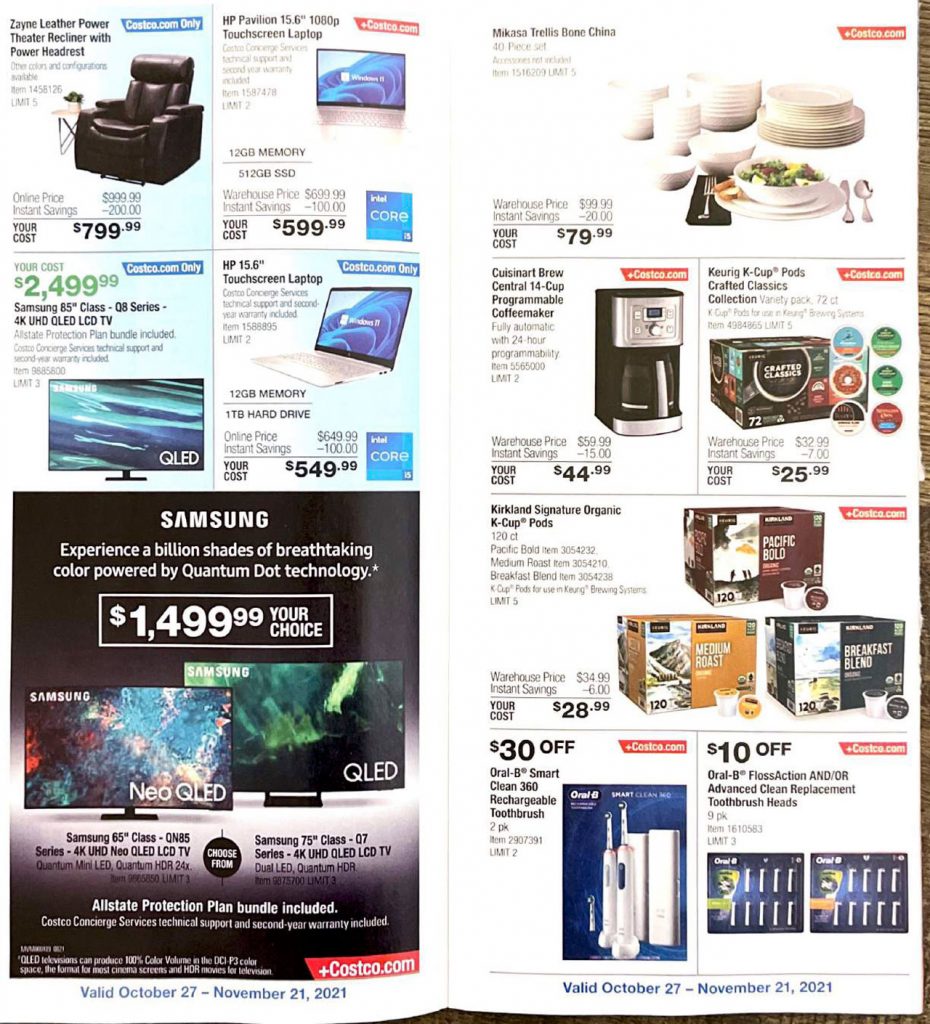pages of the costco coupon book oct nov 2021