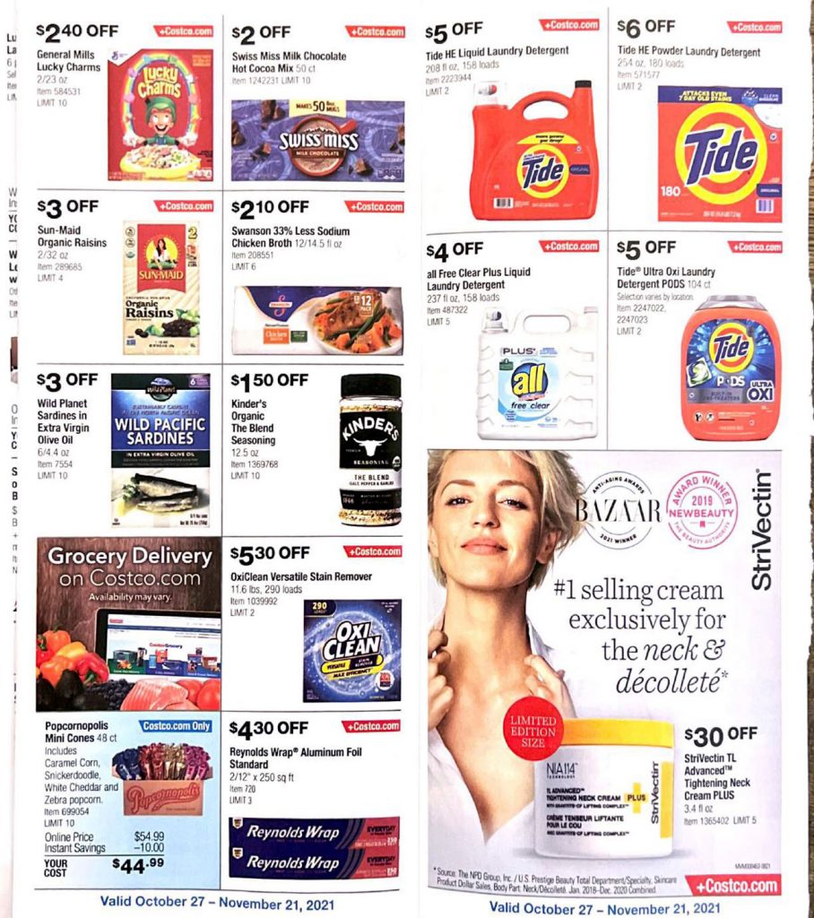 pages of the costco coupon book oct nov 2021