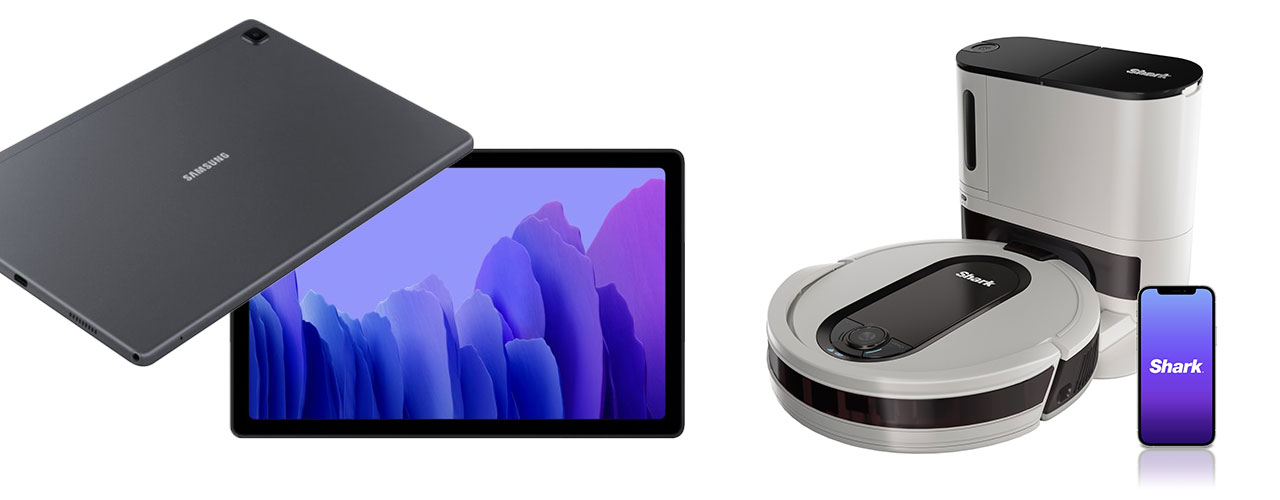 SAMSUNG Galaxy Tab A7 and Shark EZ Robot Vacuum