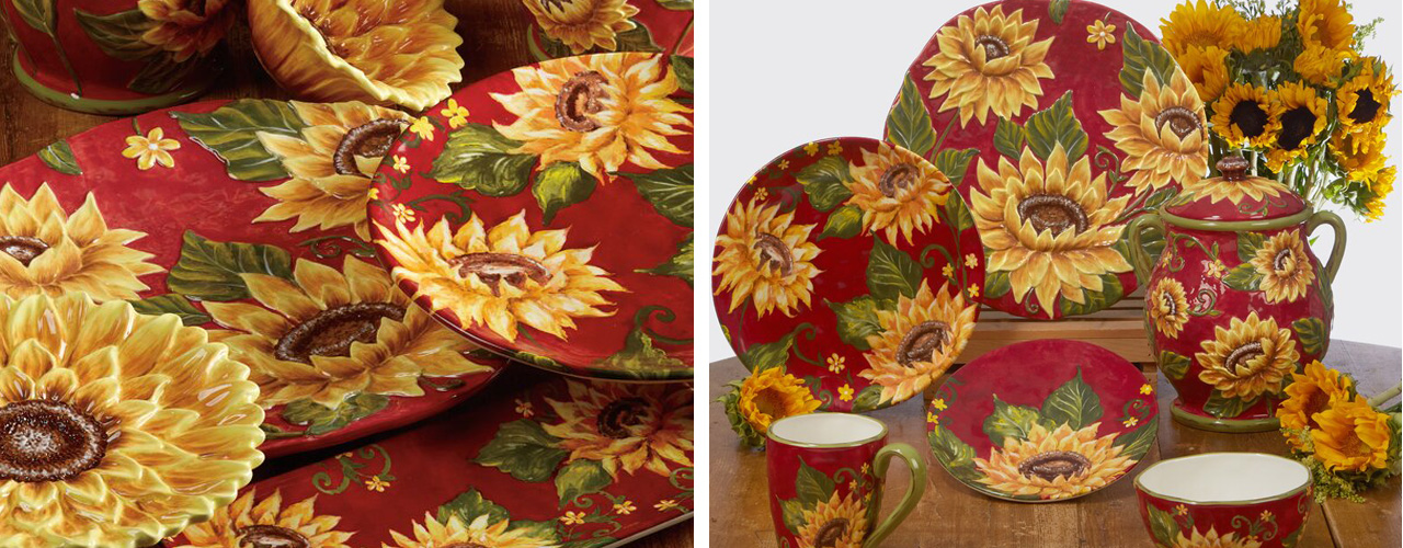 sunflower plate set