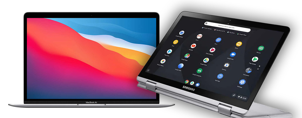 MacBook Air and Samsung Chromebook