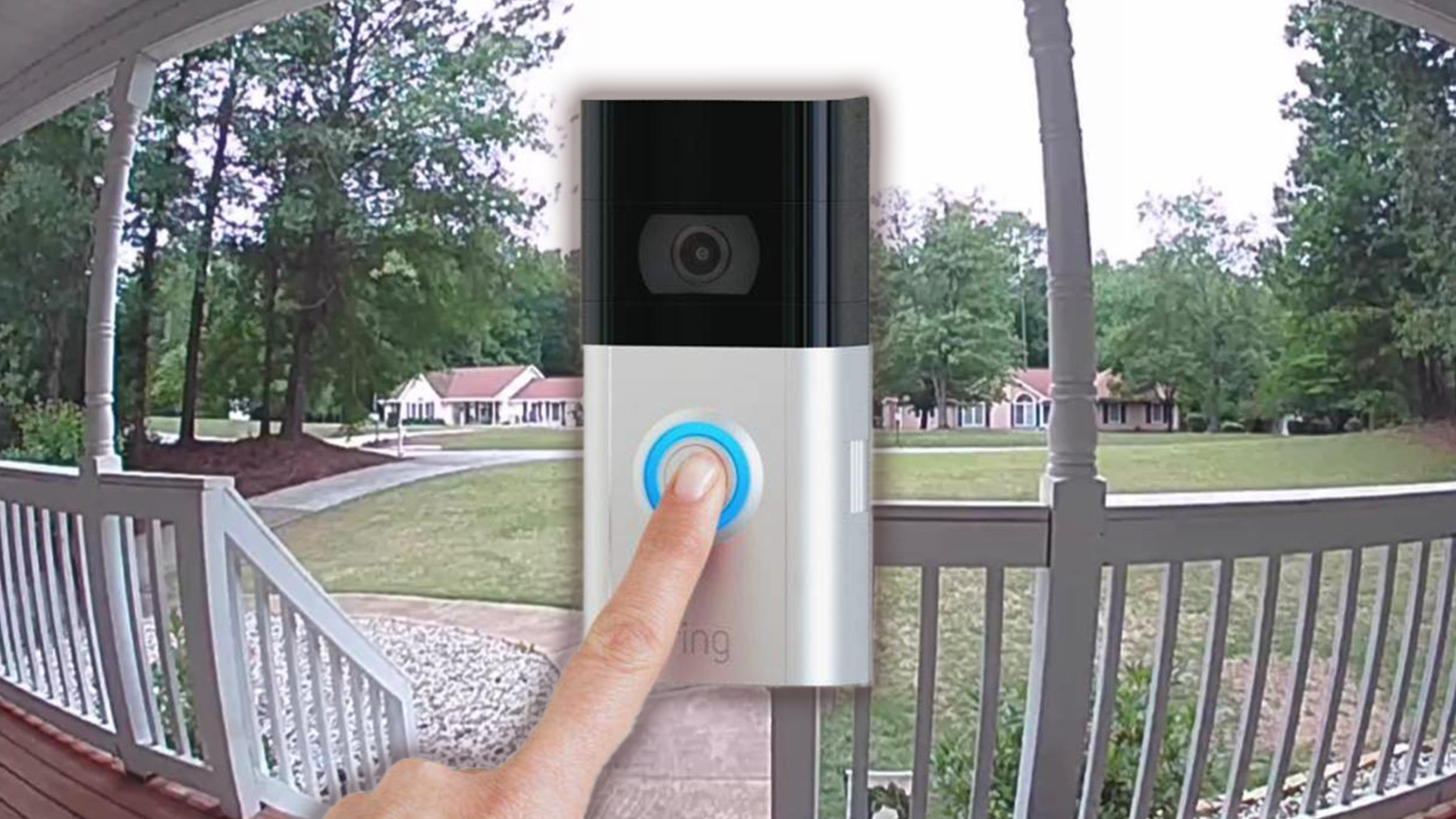 ring security camera and screenshot
