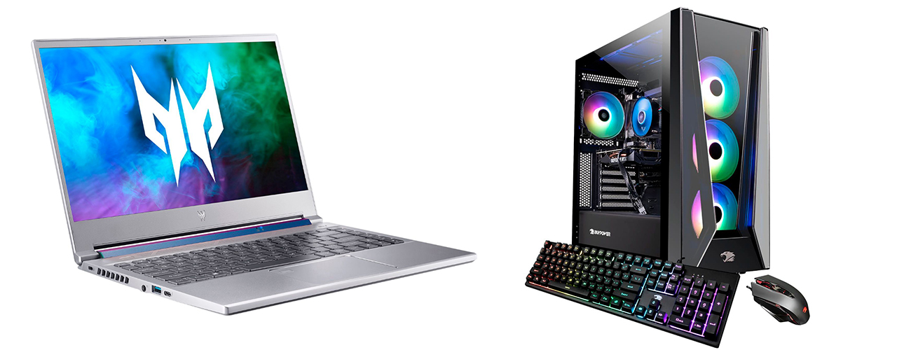 Acer Predator Triton SE 14” Gaming Laptop and iBUYPOWER - Trace MR Gaming Desktop