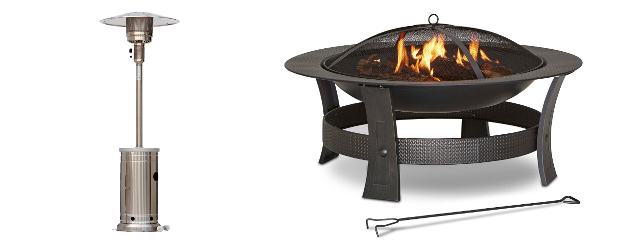 propane heater and fire pit