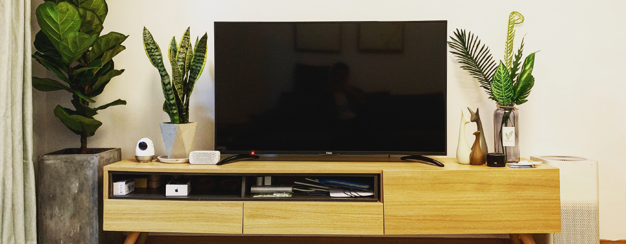 tv on stand in living room